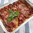 Лазаня с кайма и котидж сирене